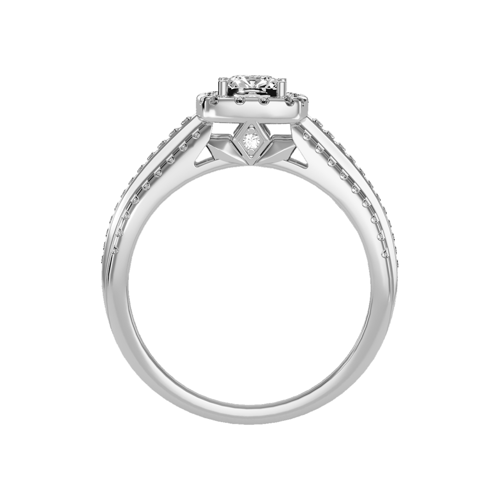 Spectral Halo Solitaire Ring