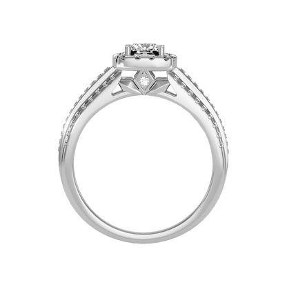 Spectral Halo Solitaire Ring