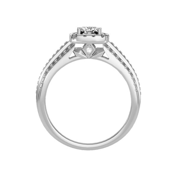 Spectral Halo Solitaire Ring