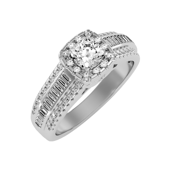 Spectral Halo Solitaire Ring-Color_White-Gold