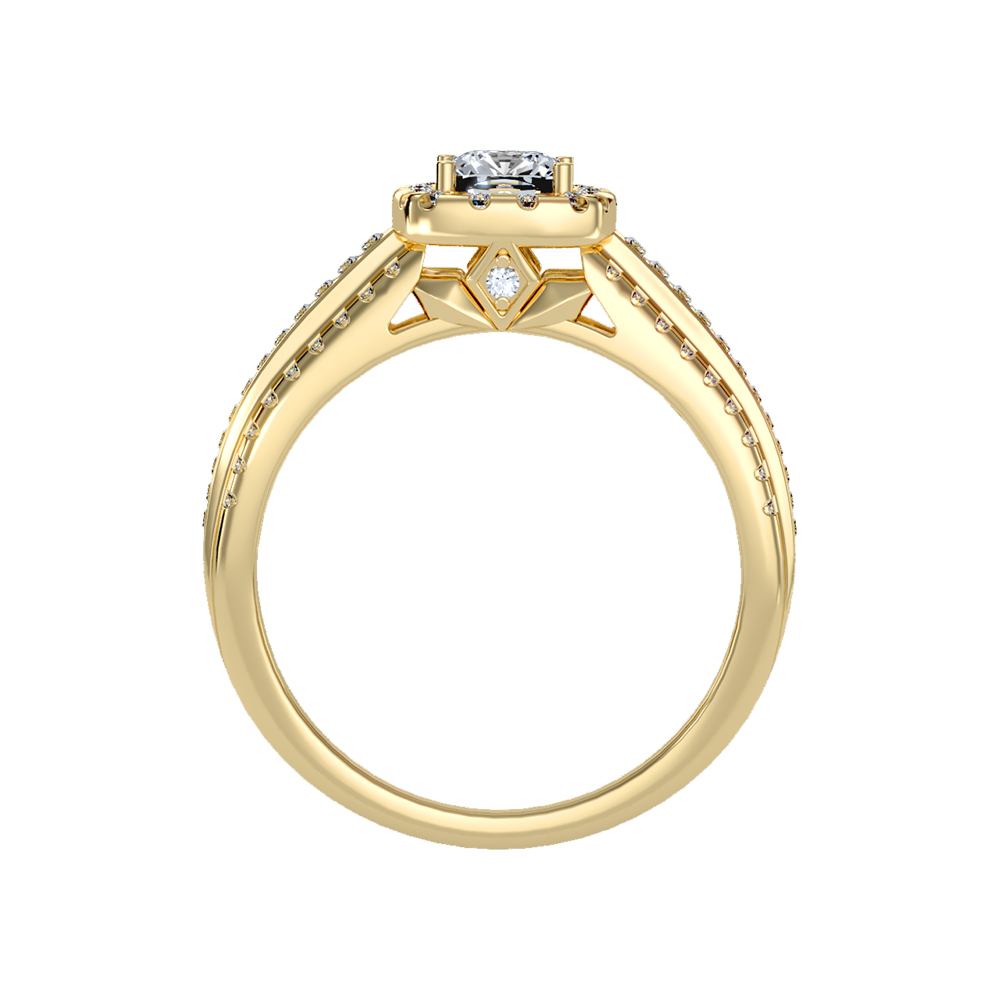 Spectral Halo Solitaire Ring