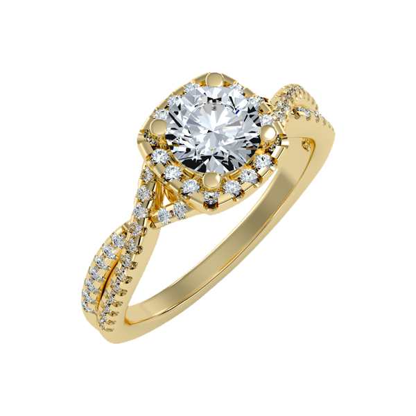 Serene Halo Solitaire Ring-Color_Yellow-Gold