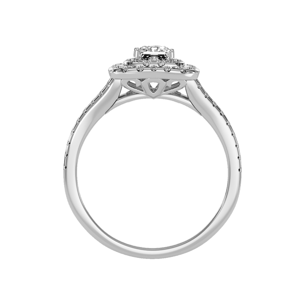 Mystic Halo Solitaire Ring