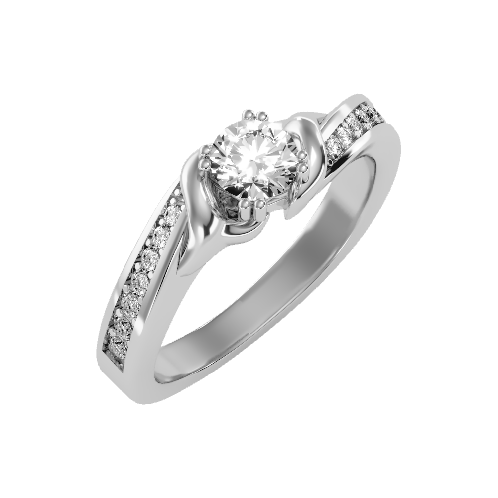 Jazzin Solitaire Ring-Color_White-Gold