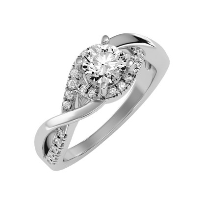 Youthful Halo Solitaire Ring-Color_White-Gold