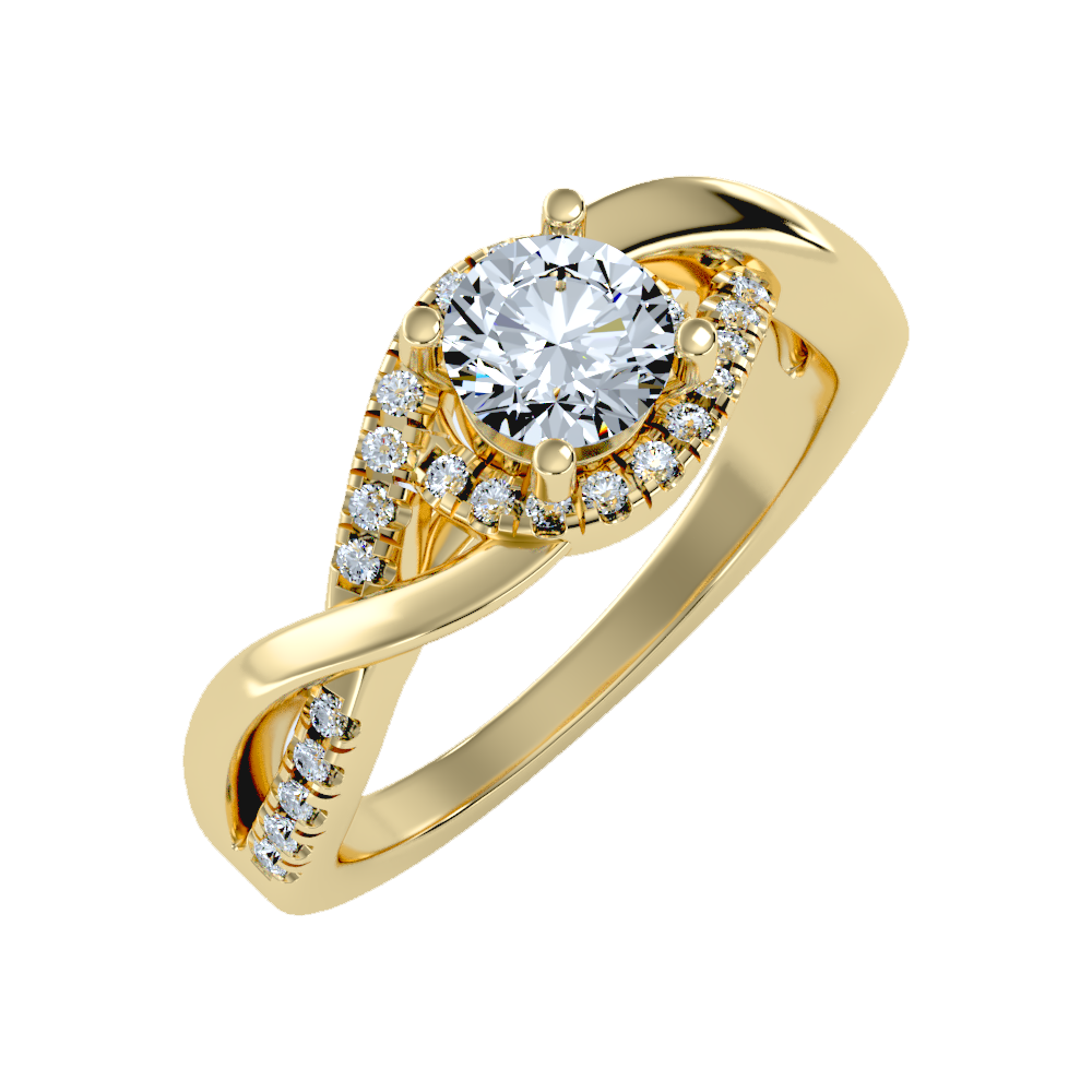 Youthful Halo Solitaire Ring-Color_Yellow-Gold