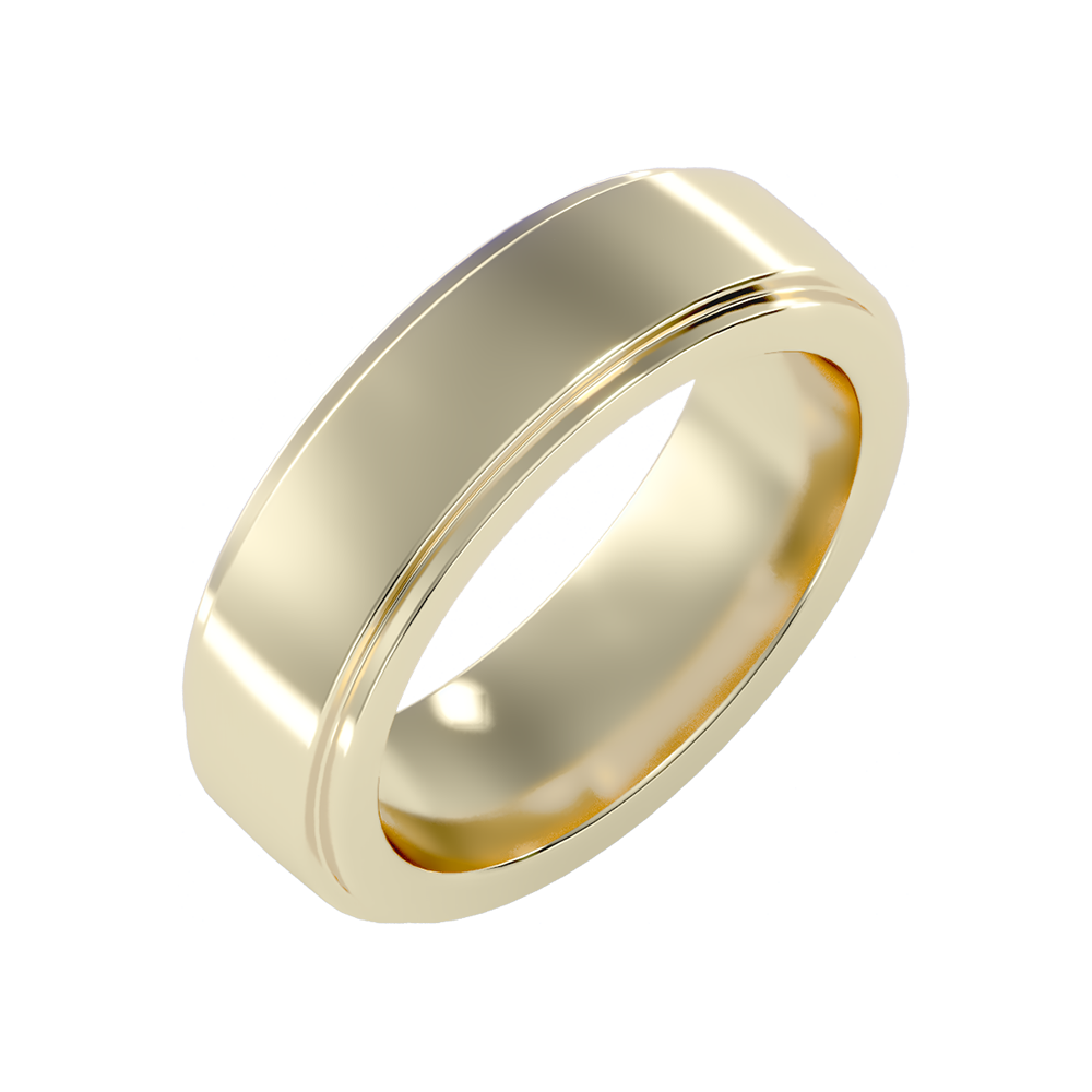 Bright Men's Band-Color_Yellow-Gold