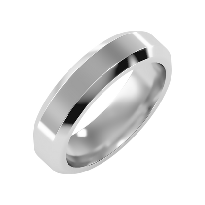 Perfect Men's Broad Band Ring-Color_White-Gold