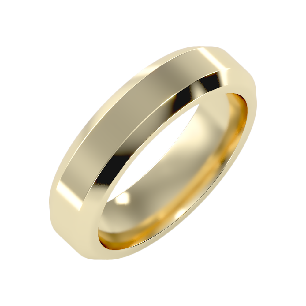 Perfect Men's Broad Band Ring-Color_Yellow-Gold