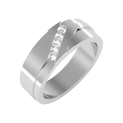 Moonlit Men's Band-Color_White-Gold