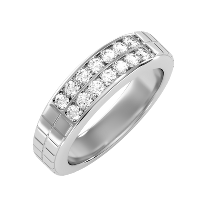 Glitzy Men's Band-Color_White-Gold