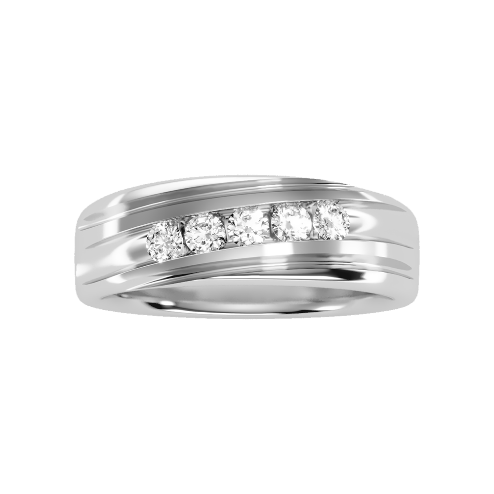 Tinged Men's Broad Band Ring