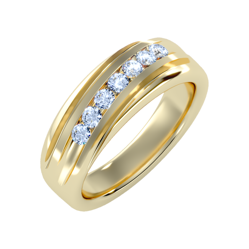 Alluring Men's Broad Band Ring-Color_Yellow-Gold