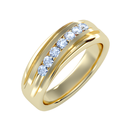 Alluring Men's Broad Band Ring-Color_Yellow-Gold