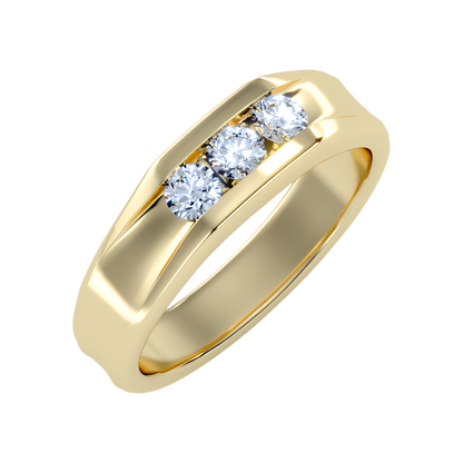 Angelic Men's Broad Band Ring-Color_Yellow-Gold