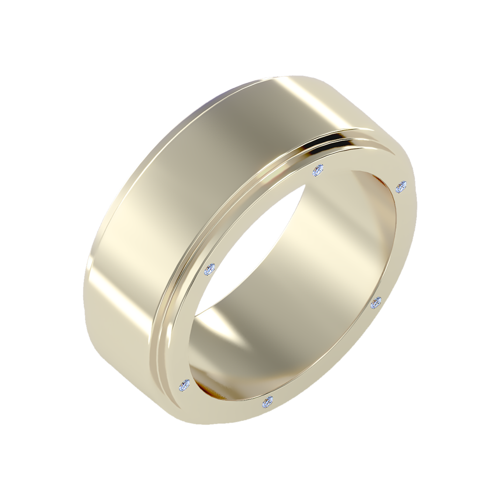 Divine Men's Broad Band Ring-Color_Yellow-Gold