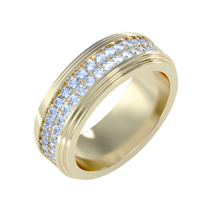 Marvelous Men's Broad Band Ring-Color_Yellow-Gold