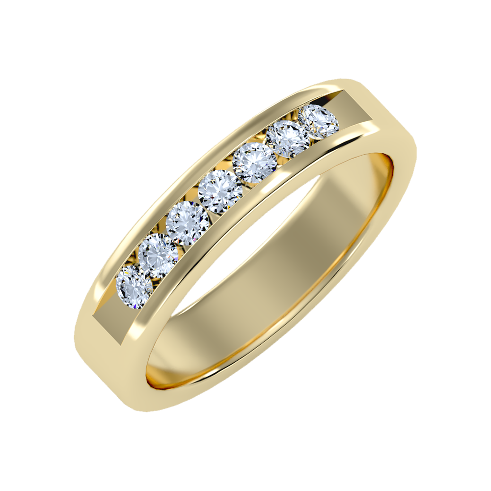 Graceful Broad Band Ring-Color_Yellow-Gold