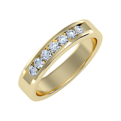 Graceful Broad Band Ring-Color_Yellow-Gold