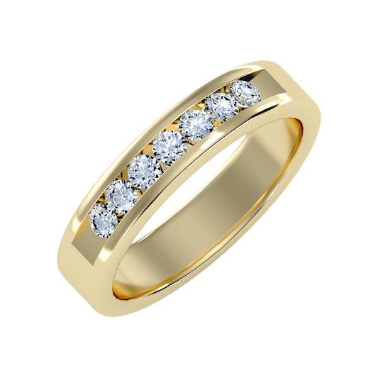 Graceful Broad Band Ring-Color_Yellow-Gold