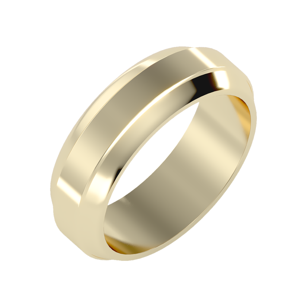 Admirable Men's Broad Band Ring-Color_Yellow-Gold