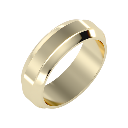 Admirable Men's Broad Band Ring-Color_Yellow-Gold