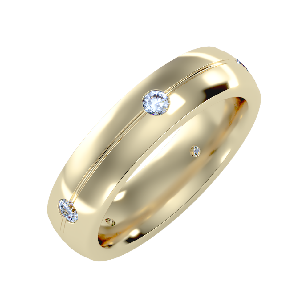 Phoenix Men's Broad Band Ring-Color_Yellow-Gold