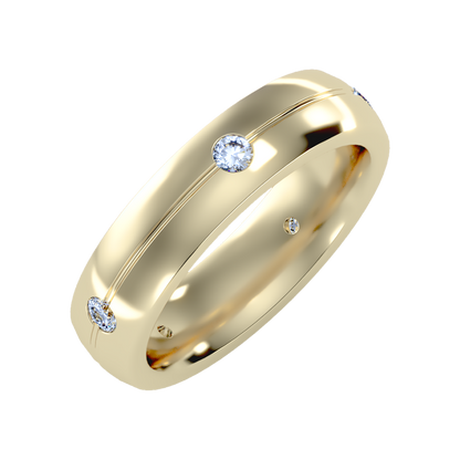 Phoenix Men's Broad Band Ring-Color_Yellow-Gold