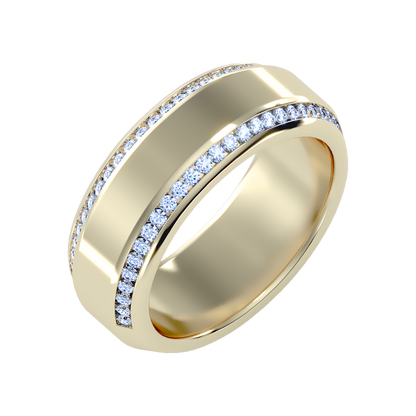 Precision Men's Broad Band Ring-Color_Yellow-Gold