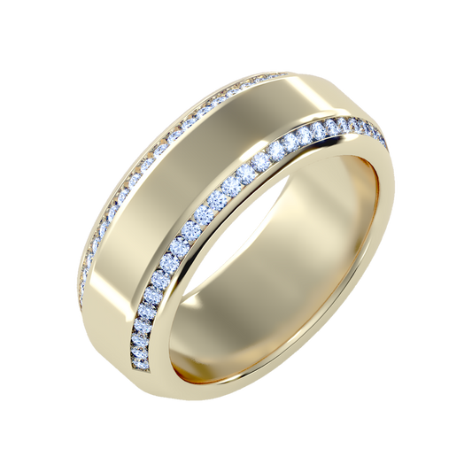 Precision Men's Broad Band Ring-Color_Yellow-Gold