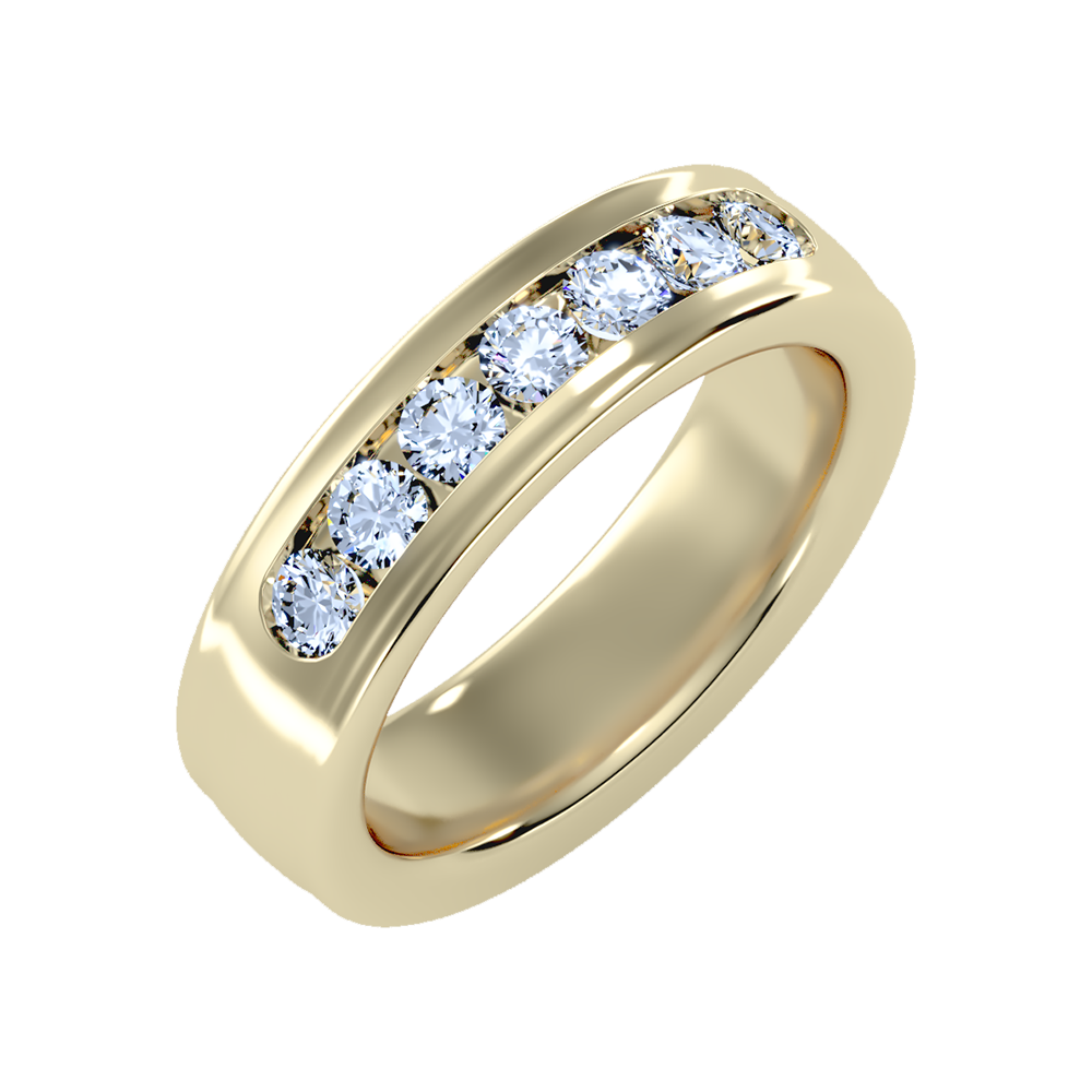 Apex Men's Broad Band Ring-Color_Yellow-Gold