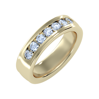 Apex Men's Broad Band Ring-Color_Yellow-Gold