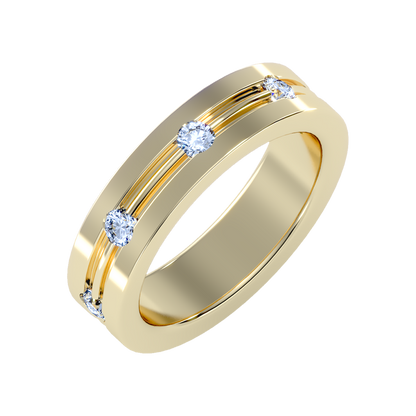 Zenith Men's Broad Band Ring-Color_Yellow-Gold