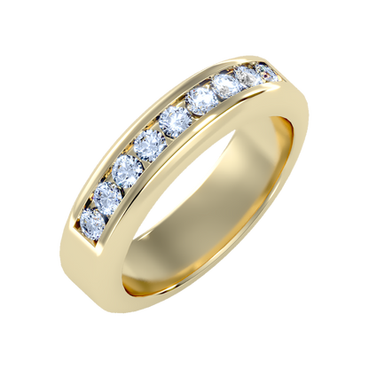 Supreme Men's Broad Band Ring-Color_Yellow-Gold