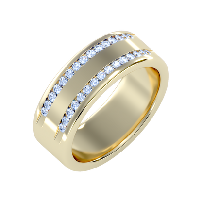 Shine Men's Broad Band Ring-Color_Yellow-Gold