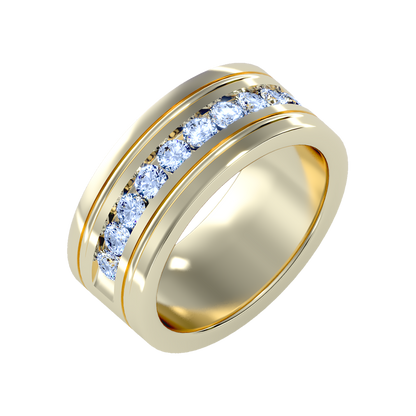 Prestige Men's Broad Band Ring-Color_Yellow-Gold