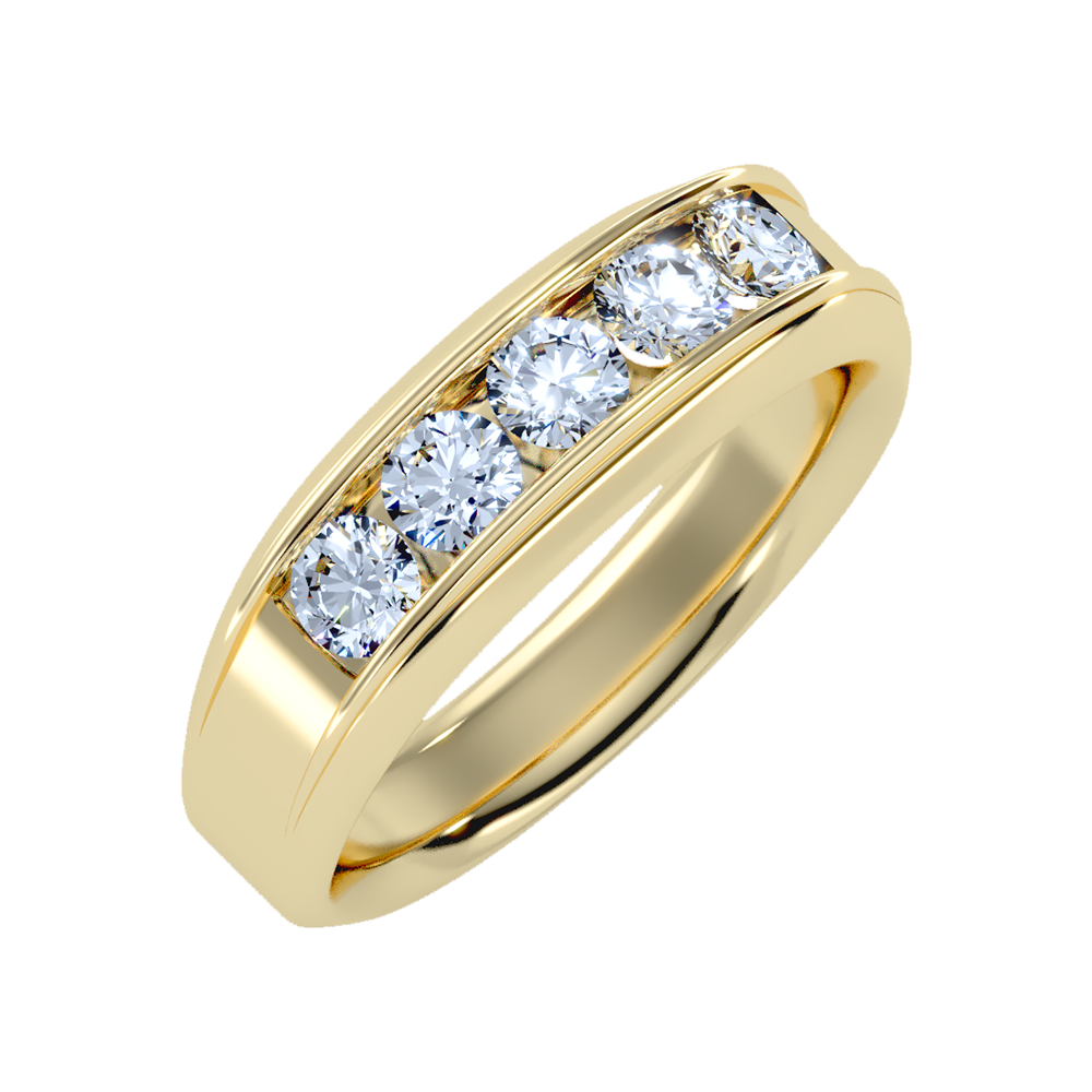 Ultimate jewel Men's Broad Band Ring-Color_Yellow-Gold