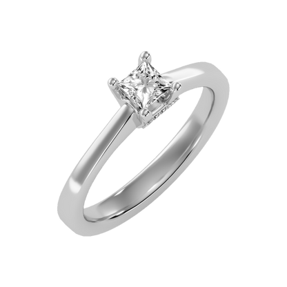 Refulgent Solitaire Ring-Color_White-Gold