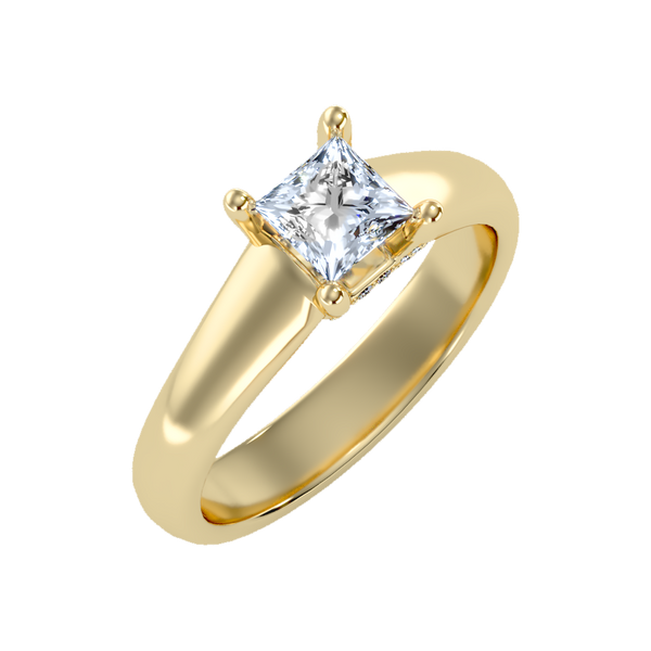 Gleaming Solitaire Ring-Color_Yellow-Gold