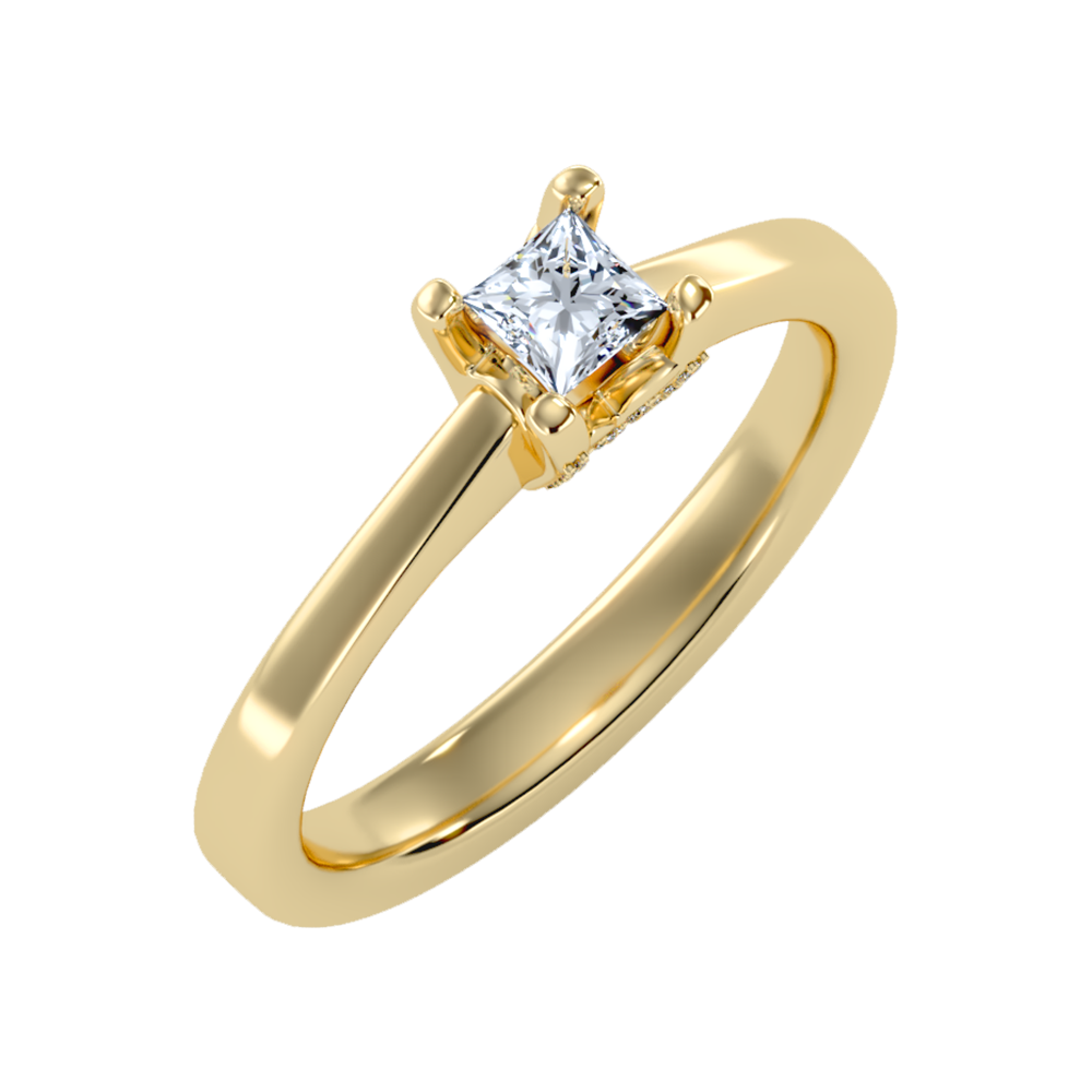 Forever Single Stone Ring-Color_Yellow-Gold