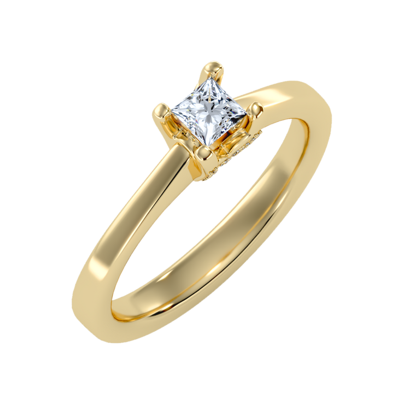 Forever Single Stone Ring-Color_Yellow-Gold