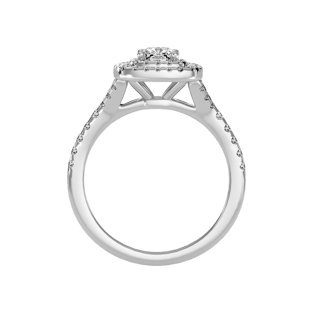 Glowing Halo Solitaire Ring