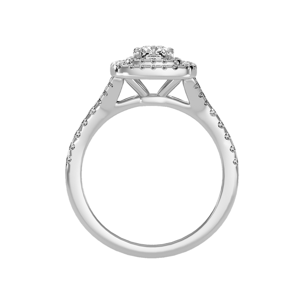 Glowing Halo Solitaire Ring