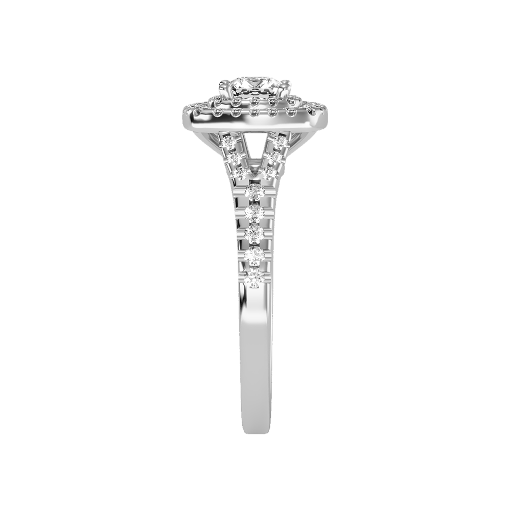 Glowing Halo Solitaire Ring