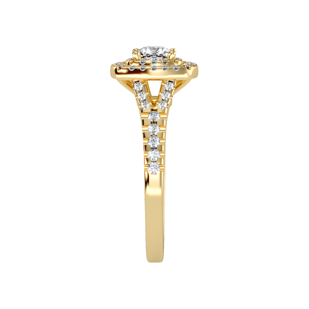 Glowing Halo Solitaire Ring