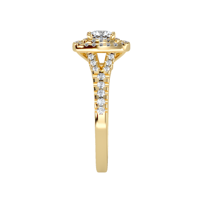 Glowing Halo Solitaire Ring