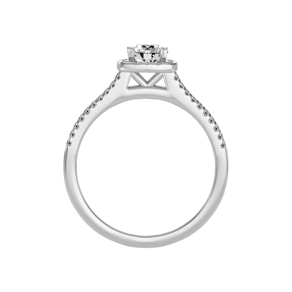 Incandescent Halo Solitaire Ring