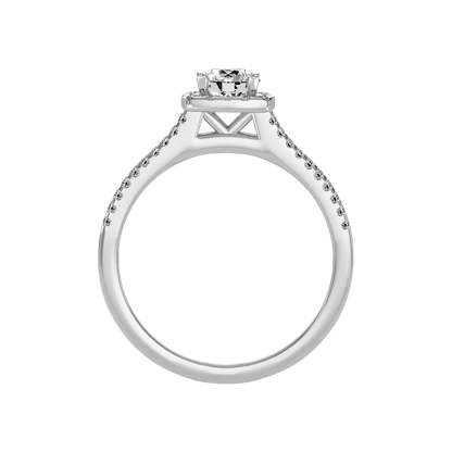 Incandescent Halo Solitaire Ring