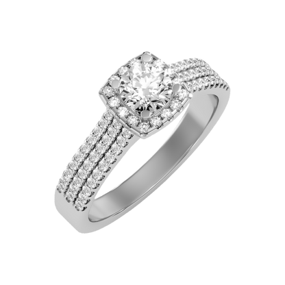 Incandescent Halo Solitaire Ring-Color_White-Gold