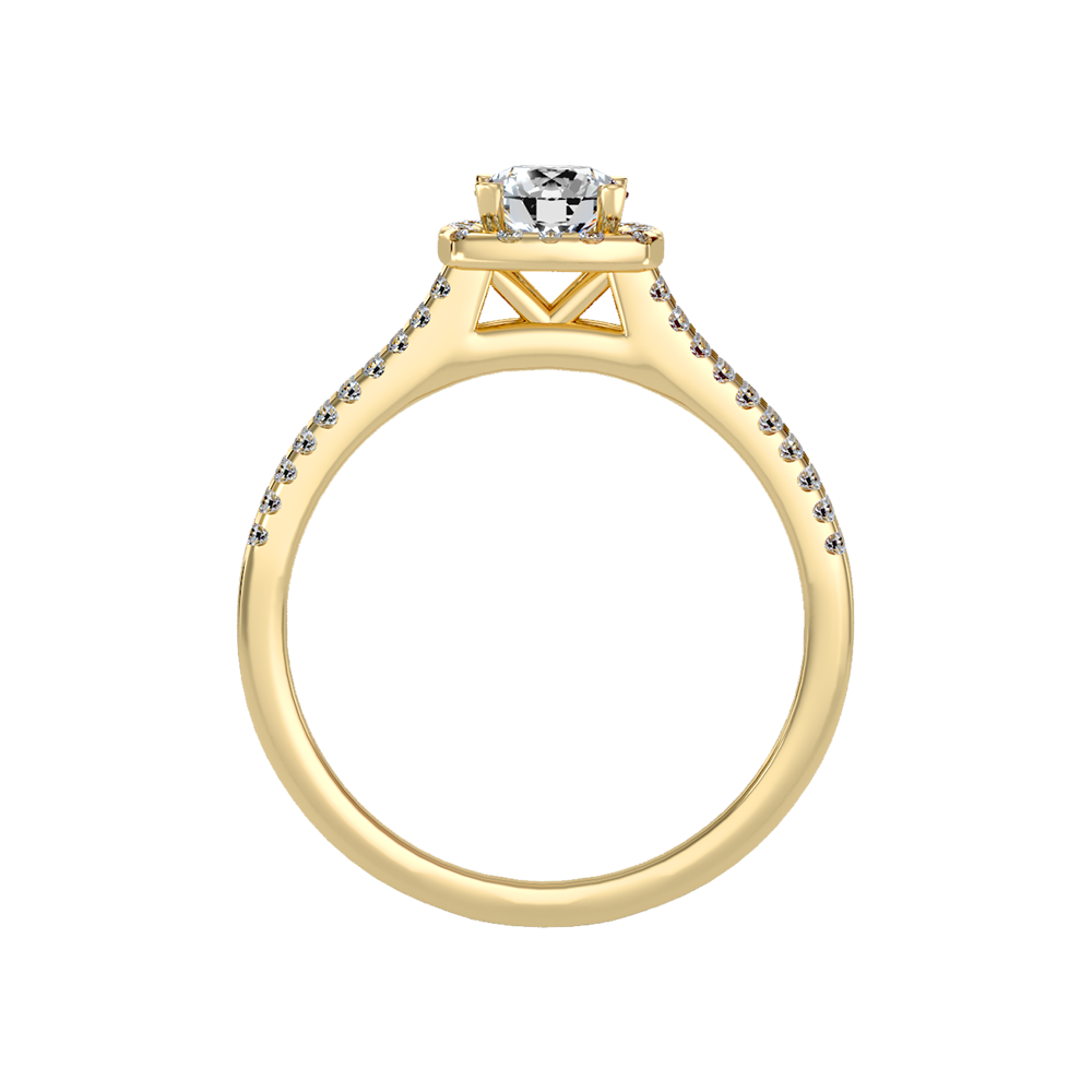 Incandescent Halo Solitaire Ring